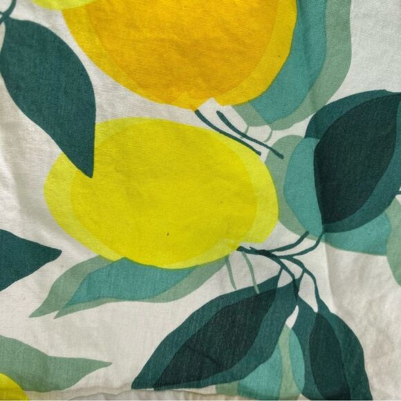 Who What Wear Top Women’s Yellow White Lemon Print Tie Front Off The Shoulder 0X - Picture 5 of 9